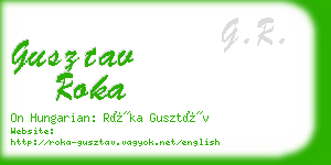 gusztav roka business card